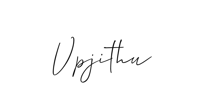 Create a beautiful signature design for name Vpjithu. With this signature (Allison_Script) fonts, you can make a handwritten signature for free. Vpjithu signature style 2 images and pictures png