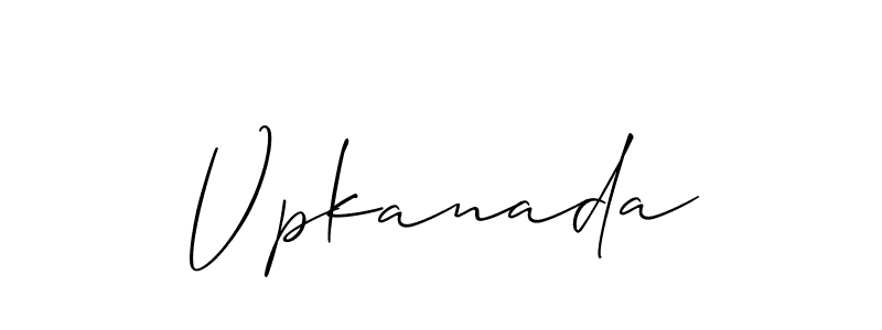 Allison_Script is a professional signature style that is perfect for those who want to add a touch of class to their signature. It is also a great choice for those who want to make their signature more unique. Get Vpkanada name to fancy signature for free. Vpkanada signature style 2 images and pictures png