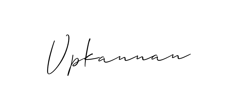 How to make Vpkannan signature? Allison_Script is a professional autograph style. Create handwritten signature for Vpkannan name. Vpkannan signature style 2 images and pictures png