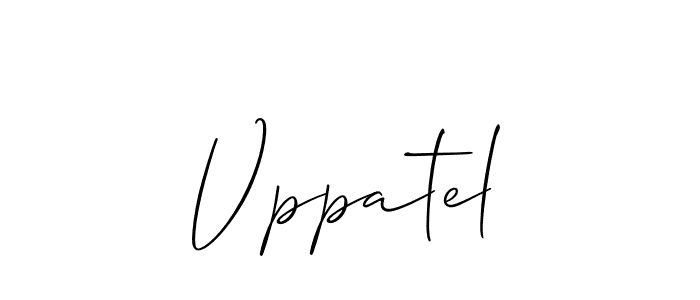 How to Draw Vppatel signature style? Allison_Script is a latest design signature styles for name Vppatel. Vppatel signature style 2 images and pictures png