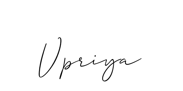 How to Draw Vpriya signature style? Allison_Script is a latest design signature styles for name Vpriya. Vpriya signature style 2 images and pictures png