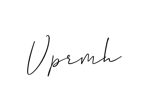 Allison_Script is a professional signature style that is perfect for those who want to add a touch of class to their signature. It is also a great choice for those who want to make their signature more unique. Get Vprmh name to fancy signature for free. Vprmh signature style 2 images and pictures png