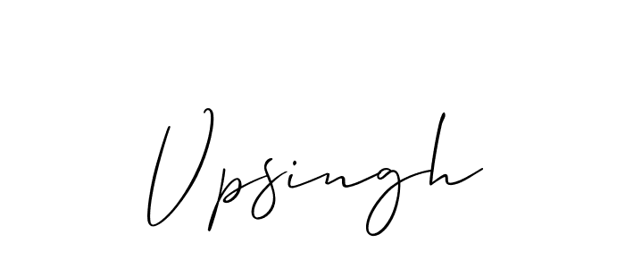 How to make Vpsingh signature? Allison_Script is a professional autograph style. Create handwritten signature for Vpsingh name. Vpsingh signature style 2 images and pictures png