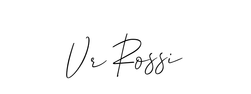 Allison_Script is a professional signature style that is perfect for those who want to add a touch of class to their signature. It is also a great choice for those who want to make their signature more unique. Get Vr Rossi name to fancy signature for free. Vr Rossi signature style 2 images and pictures png
