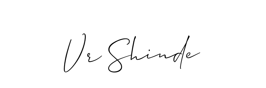 You can use this online signature creator to create a handwritten signature for the name Vr Shinde. This is the best online autograph maker. Vr Shinde signature style 2 images and pictures png
