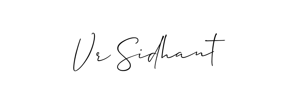 Also You can easily find your signature by using the search form. We will create Vr Sidhant name handwritten signature images for you free of cost using Allison_Script sign style. Vr Sidhant signature style 2 images and pictures png