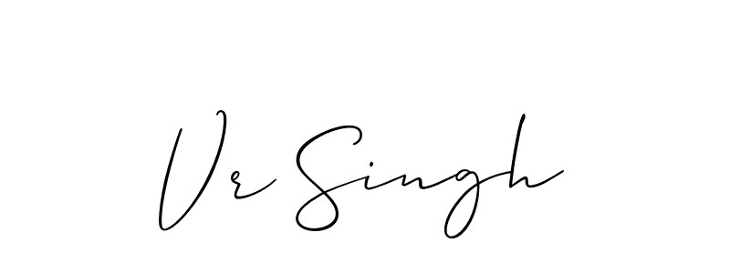 You should practise on your own different ways (Allison_Script) to write your name (Vr Singh) in signature. don't let someone else do it for you. Vr Singh signature style 2 images and pictures png