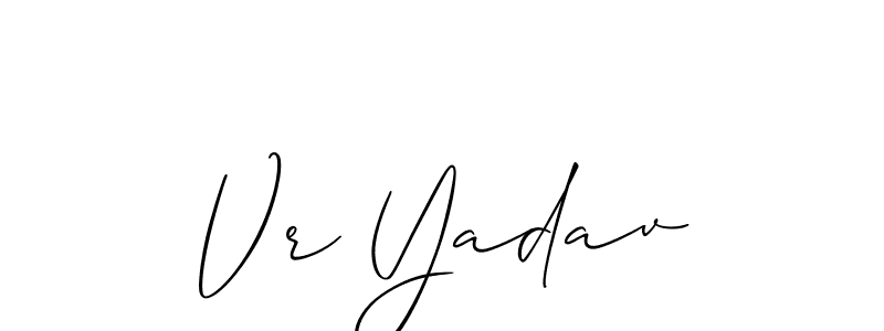 Similarly Allison_Script is the best handwritten signature design. Signature creator online .You can use it as an online autograph creator for name Vr Yadav. Vr Yadav signature style 2 images and pictures png