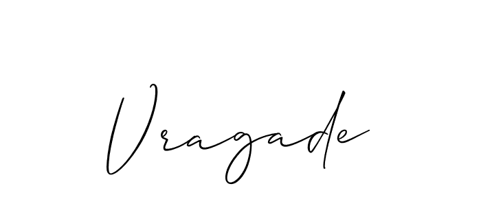 How to make Vragade signature? Allison_Script is a professional autograph style. Create handwritten signature for Vragade name. Vragade signature style 2 images and pictures png