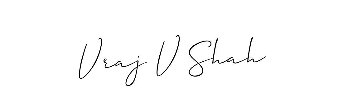 How to Draw Vraj V Shah signature style? Allison_Script is a latest design signature styles for name Vraj V Shah. Vraj V Shah signature style 2 images and pictures png