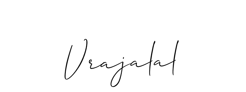 It looks lik you need a new signature style for name Vrajalal. Design unique handwritten (Allison_Script) signature with our free signature maker in just a few clicks. Vrajalal signature style 2 images and pictures png