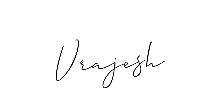 Design your own signature with our free online signature maker. With this signature software, you can create a handwritten (Allison_Script) signature for name Vrajesh. Vrajesh signature style 2 images and pictures png