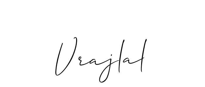 if you are searching for the best signature style for your name Vrajlal. so please give up your signature search. here we have designed multiple signature styles  using Allison_Script. Vrajlal signature style 2 images and pictures png