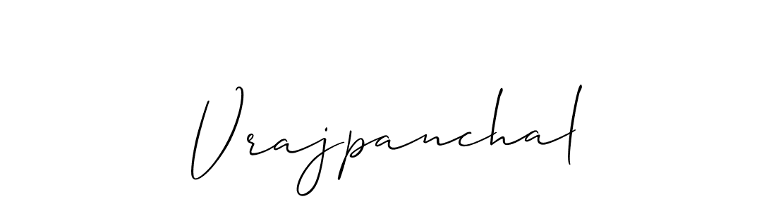 Best and Professional Signature Style for Vrajpanchal. Allison_Script Best Signature Style Collection. Vrajpanchal signature style 2 images and pictures png