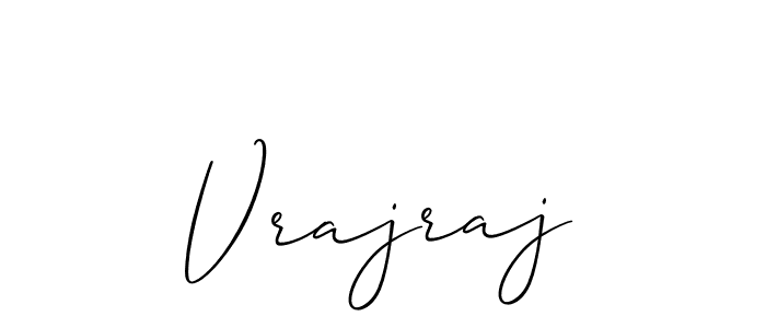 Use a signature maker to create a handwritten signature online. With this signature software, you can design (Allison_Script) your own signature for name Vrajraj. Vrajraj signature style 2 images and pictures png