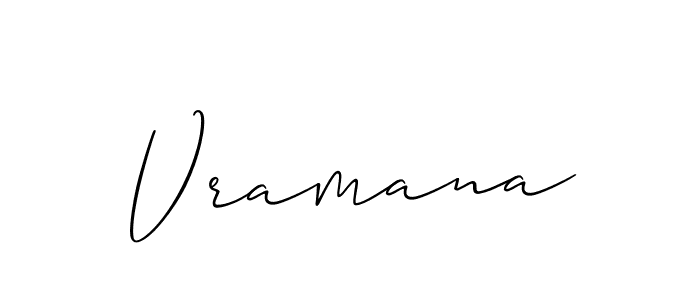 How to make Vramana name signature. Use Allison_Script style for creating short signs online. This is the latest handwritten sign. Vramana signature style 2 images and pictures png