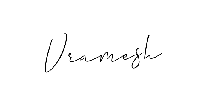 How to make Vramesh name signature. Use Allison_Script style for creating short signs online. This is the latest handwritten sign. Vramesh signature style 2 images and pictures png