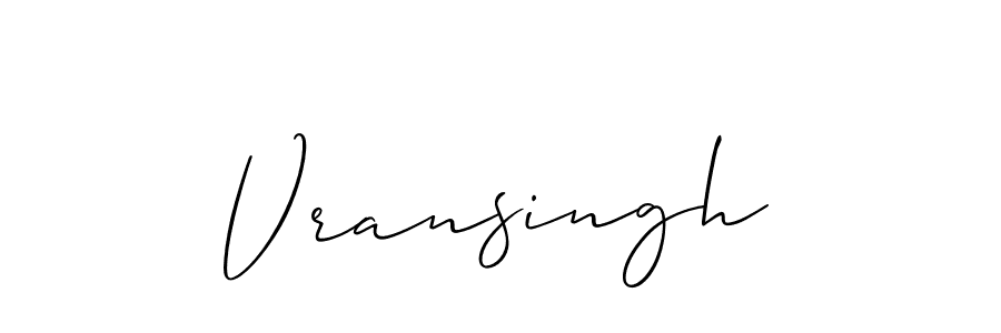 Similarly Allison_Script is the best handwritten signature design. Signature creator online .You can use it as an online autograph creator for name Vransingh. Vransingh signature style 2 images and pictures png