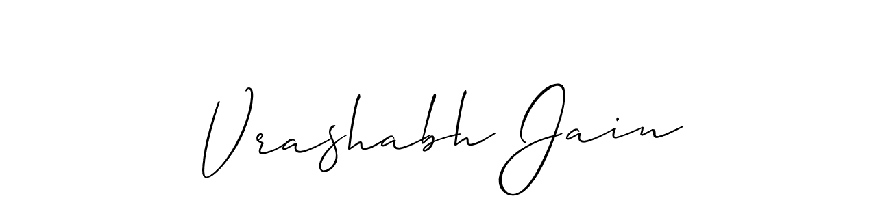 You should practise on your own different ways (Allison_Script) to write your name (Vrashabh Jain) in signature. don't let someone else do it for you. Vrashabh Jain signature style 2 images and pictures png