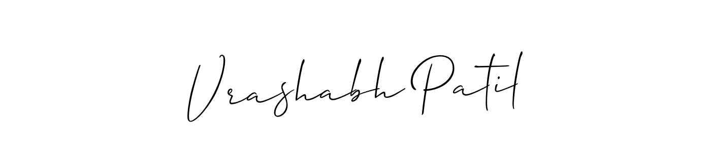 Make a beautiful signature design for name Vrashabh Patil. With this signature (Allison_Script) style, you can create a handwritten signature for free. Vrashabh Patil signature style 2 images and pictures png