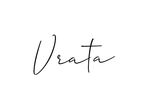 Also we have Vrata name is the best signature style. Create professional handwritten signature collection using Allison_Script autograph style. Vrata signature style 2 images and pictures png