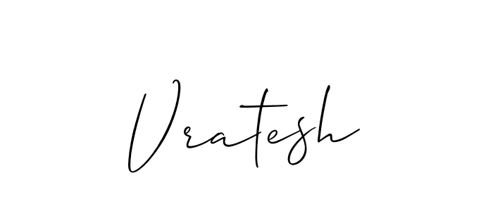 Make a beautiful signature design for name Vratesh. With this signature (Allison_Script) style, you can create a handwritten signature for free. Vratesh signature style 2 images and pictures png