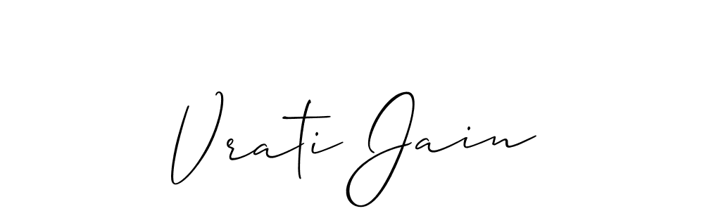 How to Draw Vrati Jain signature style? Allison_Script is a latest design signature styles for name Vrati Jain. Vrati Jain signature style 2 images and pictures png