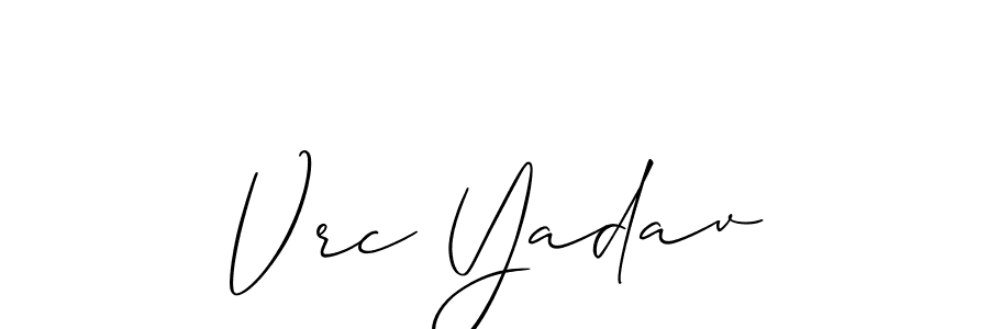 Vrc Yadav stylish signature style. Best Handwritten Sign (Allison_Script) for my name. Handwritten Signature Collection Ideas for my name Vrc Yadav. Vrc Yadav signature style 2 images and pictures png