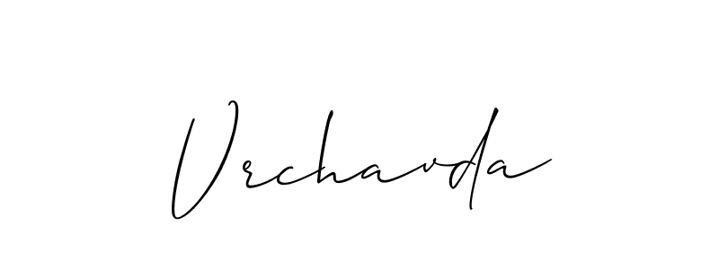 Also we have Vrchavda name is the best signature style. Create professional handwritten signature collection using Allison_Script autograph style. Vrchavda signature style 2 images and pictures png