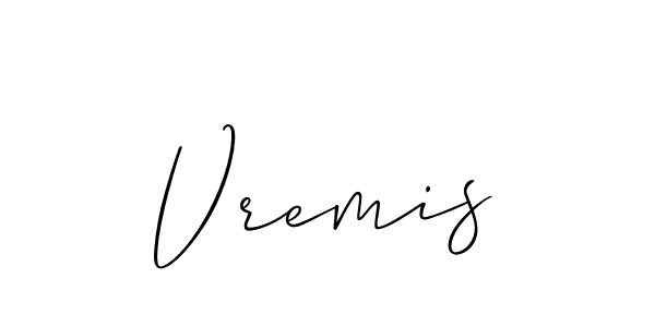 Make a short Vremis signature style. Manage your documents anywhere anytime using Allison_Script. Create and add eSignatures, submit forms, share and send files easily. Vremis signature style 2 images and pictures png