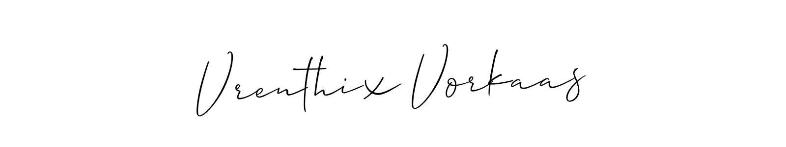 Check out images of Autograph of Vrenthix Vorkaas name. Actor Vrenthix Vorkaas Signature Style. Allison_Script is a professional sign style online. Vrenthix Vorkaas signature style 2 images and pictures png