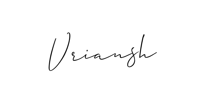 How to Draw Vriansh signature style? Allison_Script is a latest design signature styles for name Vriansh. Vriansh signature style 2 images and pictures png