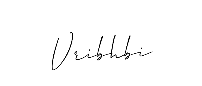 Allison_Script is a professional signature style that is perfect for those who want to add a touch of class to their signature. It is also a great choice for those who want to make their signature more unique. Get Vribhbi name to fancy signature for free. Vribhbi signature style 2 images and pictures png
