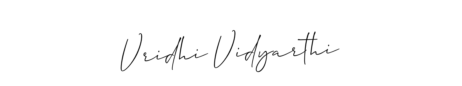 Also You can easily find your signature by using the search form. We will create Vridhi Vidyarthi name handwritten signature images for you free of cost using Allison_Script sign style. Vridhi Vidyarthi signature style 2 images and pictures png