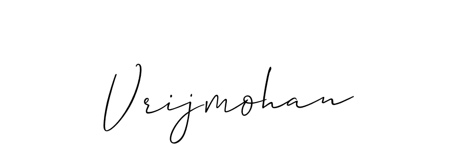 How to Draw Vrijmohan signature style? Allison_Script is a latest design signature styles for name Vrijmohan. Vrijmohan signature style 2 images and pictures png