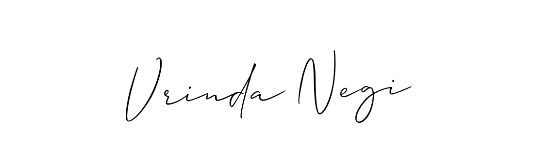 if you are searching for the best signature style for your name Vrinda Negi. so please give up your signature search. here we have designed multiple signature styles  using Allison_Script. Vrinda Negi signature style 2 images and pictures png