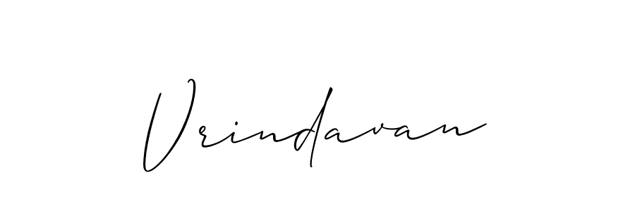 Design your own signature with our free online signature maker. With this signature software, you can create a handwritten (Allison_Script) signature for name Vrindavan. Vrindavan signature style 2 images and pictures png