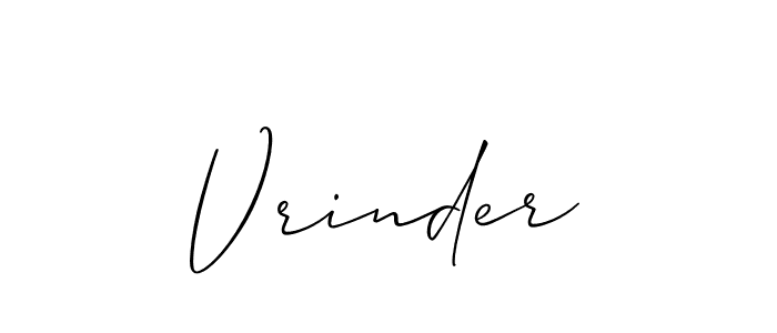 Allison_Script is a professional signature style that is perfect for those who want to add a touch of class to their signature. It is also a great choice for those who want to make their signature more unique. Get Vrinder name to fancy signature for free. Vrinder signature style 2 images and pictures png