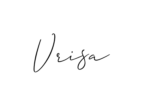 Also we have Vrisa name is the best signature style. Create professional handwritten signature collection using Allison_Script autograph style. Vrisa signature style 2 images and pictures png