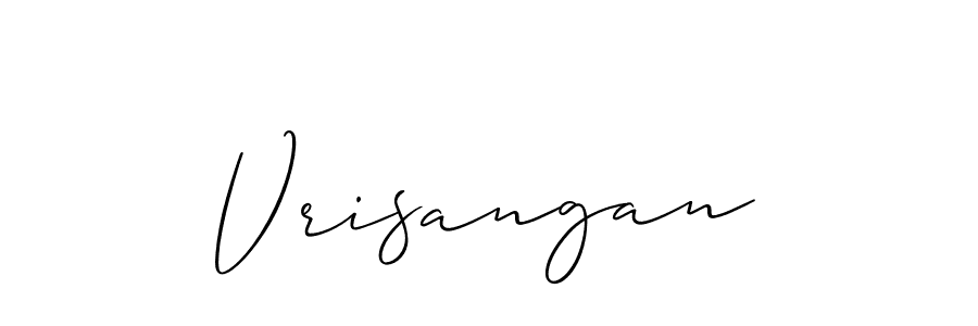 Design your own signature with our free online signature maker. With this signature software, you can create a handwritten (Allison_Script) signature for name Vrisangan. Vrisangan signature style 2 images and pictures png