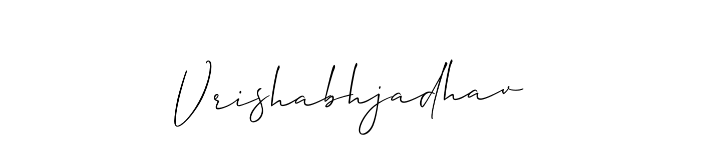 Allison_Script is a professional signature style that is perfect for those who want to add a touch of class to their signature. It is also a great choice for those who want to make their signature more unique. Get Vrishabhjadhav name to fancy signature for free. Vrishabhjadhav signature style 2 images and pictures png