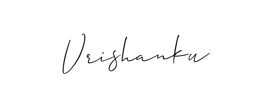 How to Draw Vrishanku signature style? Allison_Script is a latest design signature styles for name Vrishanku. Vrishanku signature style 2 images and pictures png