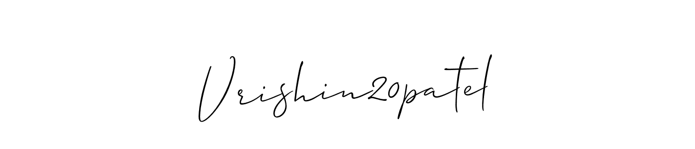 You should practise on your own different ways (Allison_Script) to write your name (Vrishin20patel) in signature. don't let someone else do it for you. Vrishin20patel signature style 2 images and pictures png