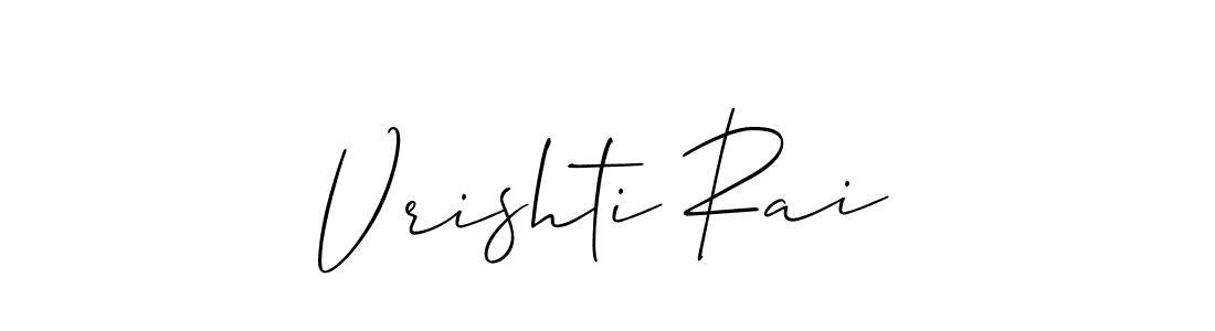 It looks lik you need a new signature style for name Vrishti Rai. Design unique handwritten (Allison_Script) signature with our free signature maker in just a few clicks. Vrishti Rai signature style 2 images and pictures png