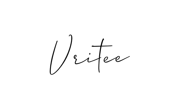 How to make Vritee name signature. Use Allison_Script style for creating short signs online. This is the latest handwritten sign. Vritee signature style 2 images and pictures png