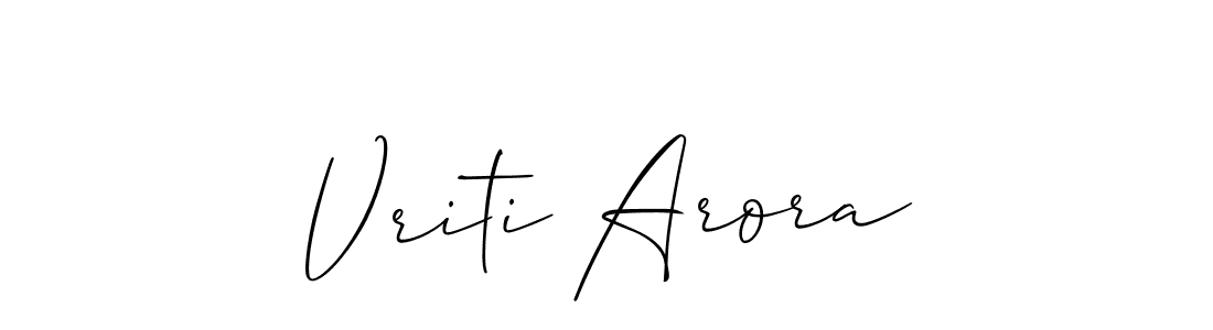 How to Draw Vriti Arora signature style? Allison_Script is a latest design signature styles for name Vriti Arora. Vriti Arora signature style 2 images and pictures png