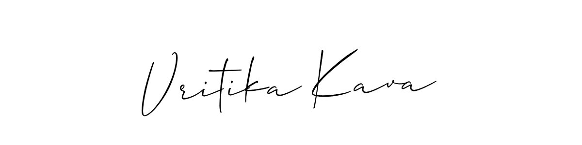 Best and Professional Signature Style for Vritika Kava. Allison_Script Best Signature Style Collection. Vritika Kava signature style 2 images and pictures png