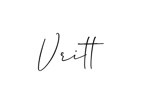 How to Draw Vritt signature style? Allison_Script is a latest design signature styles for name Vritt. Vritt signature style 2 images and pictures png