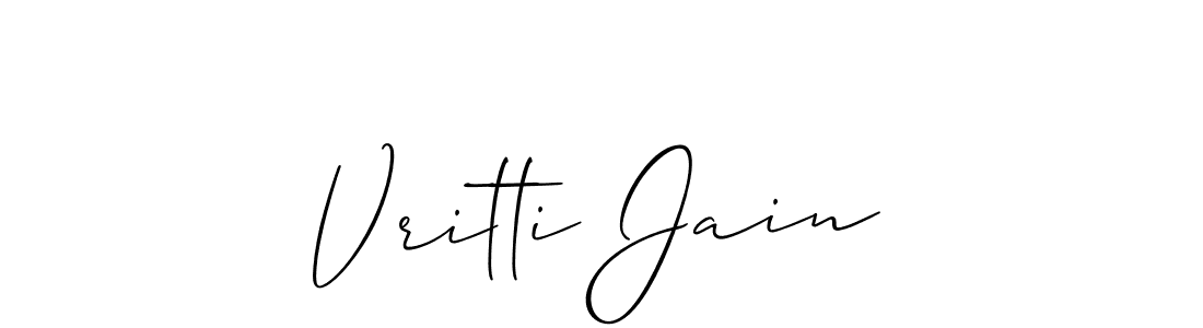 Allison_Script is a professional signature style that is perfect for those who want to add a touch of class to their signature. It is also a great choice for those who want to make their signature more unique. Get Vritti Jain name to fancy signature for free. Vritti Jain signature style 2 images and pictures png