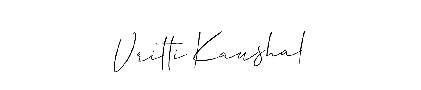 Make a beautiful signature design for name Vritti Kaushal. Use this online signature maker to create a handwritten signature for free. Vritti Kaushal signature style 2 images and pictures png